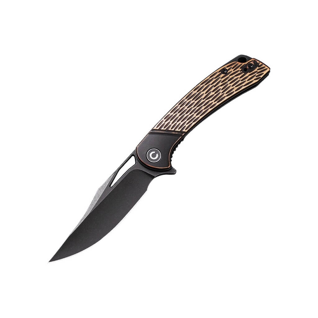 Civivi Dogma Flipper Knife Black Polished Copper Handle
