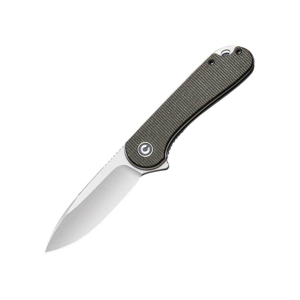 Civivi Elementum Flipper Knife Dark Green Micarta Handle (
